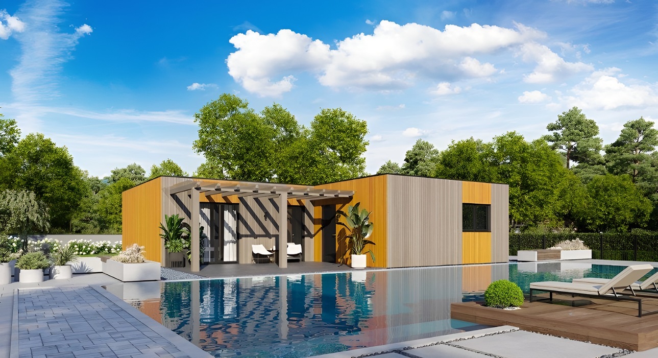 Modular houses - modern modular house 101 facade color